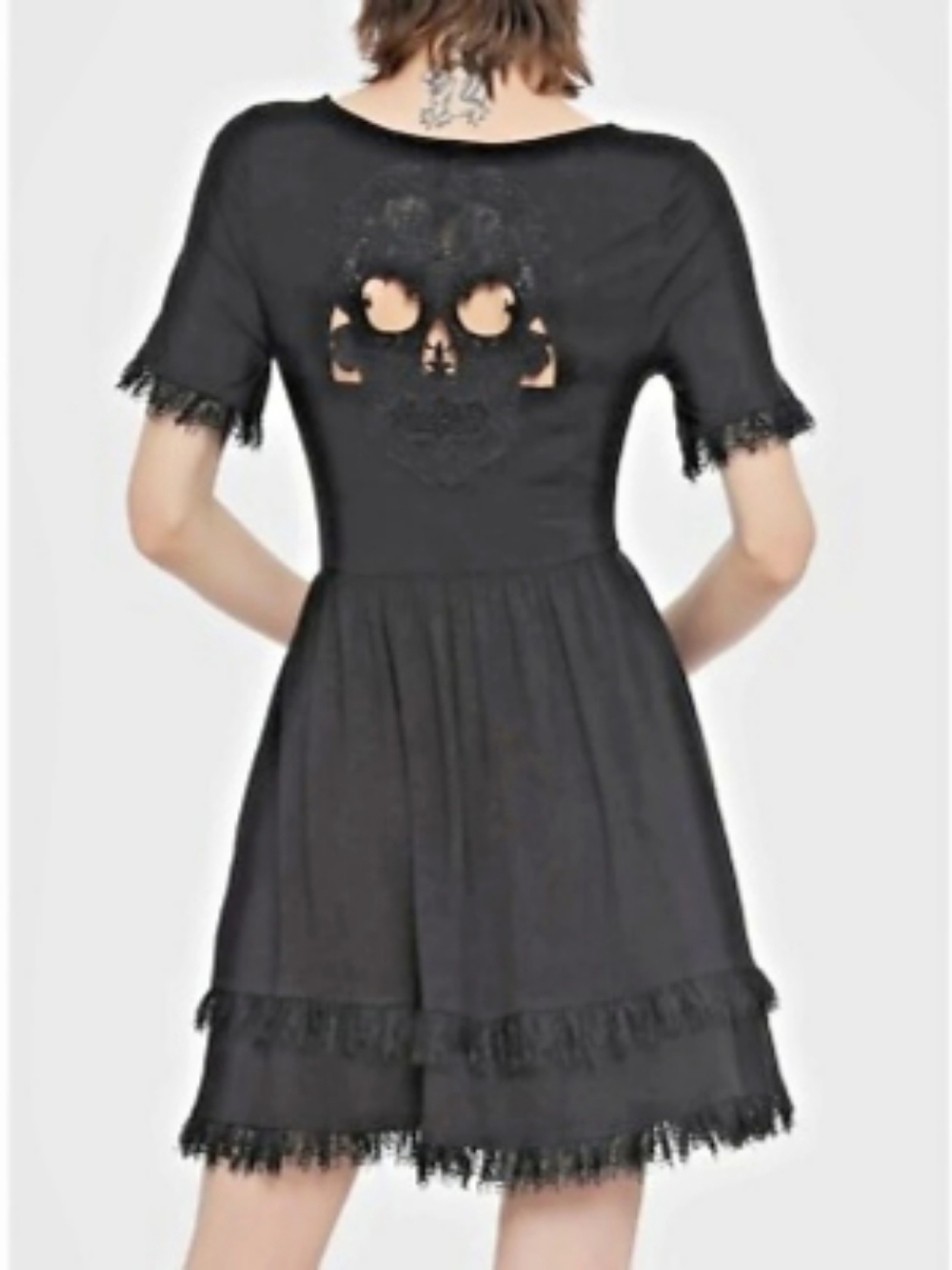 Hot Topic Black Skull Mini Dress